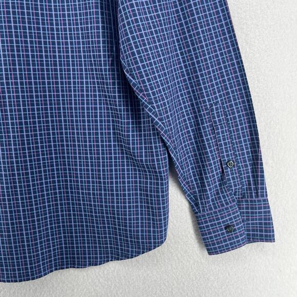 TOMMY BAHAMA Shirt Mens M Islandzone Newport Coast Tuscan Tattersall Check Blue - Picture 10 of 16